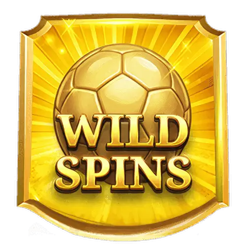 The gold Wild Spins badge, the brightest of the three stage markers