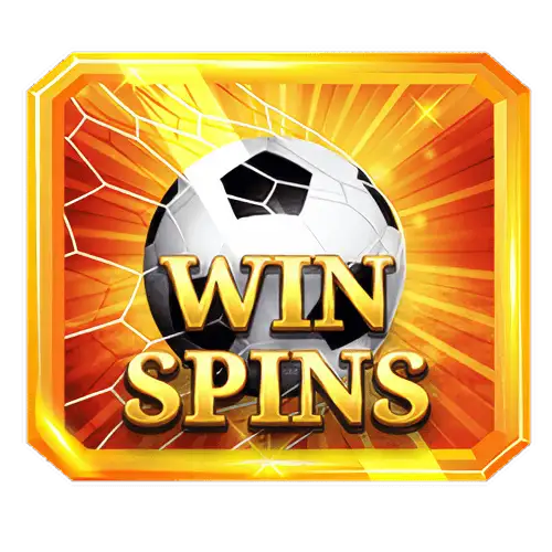 The orange Win Spins badge from the game